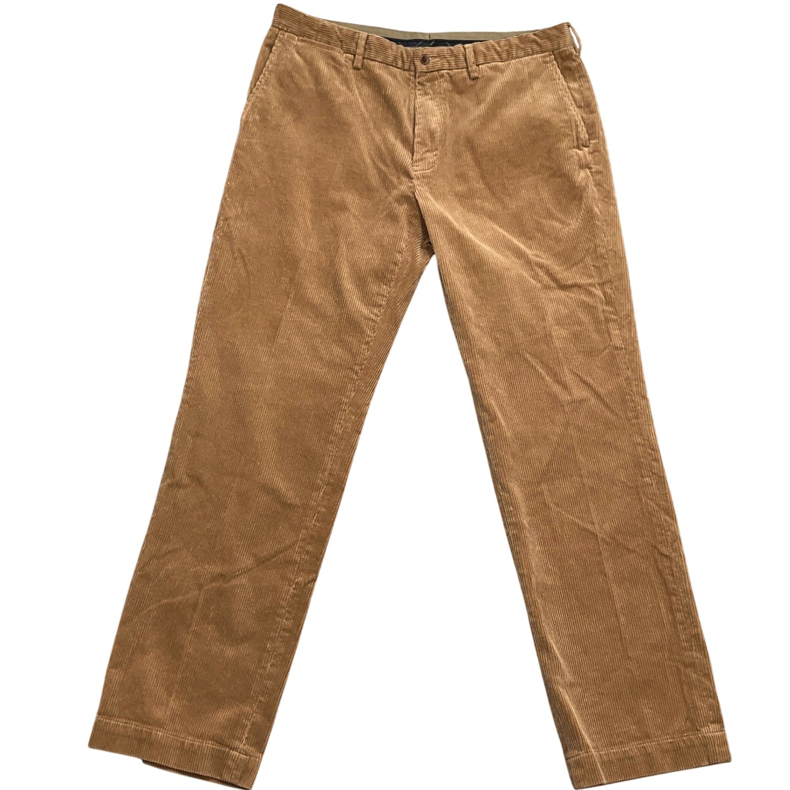 Polo Ralph Lauren Pants Men 36w 33l Caramel Brown Preston Corduroy Cotton Preppy